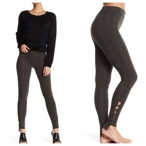 Free People Green Button Up Leggings